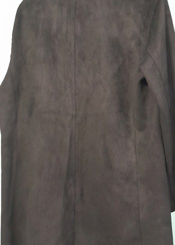 Zara Kadın Siyah Süet Uzun Blazer Ceket - Görsel 8