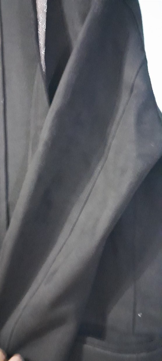 Zara Kadın Siyah Süet Uzun Blazer Ceket - Görsel 5