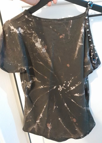 Siyah Tie-Dye Kadın Tişört m - Görsel 5