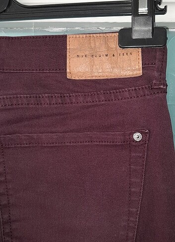 38 Beden bordo Renk Mango Kot Pantolon 38