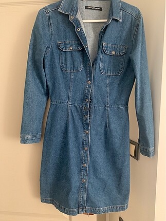Mavi jeans elbise kot elbise