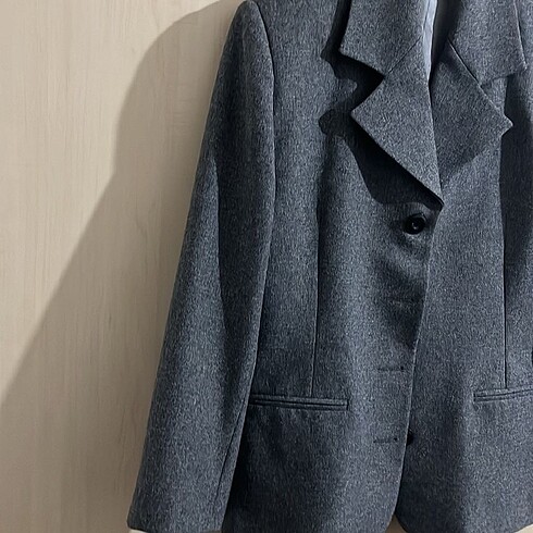 l Beden gri Renk Bayan Blazer Ceket