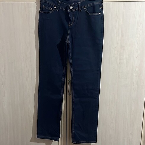 Diğer Erkek Kot görünümlü likralı kumaş pantolon