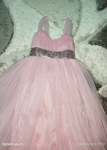 Abiye Kız Çocuk Pembe gelinlik abiye