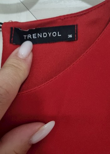 36 Beden kırmızı Renk elbise