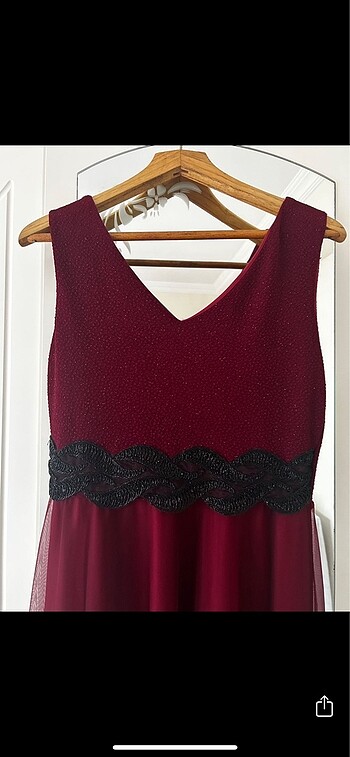 l Beden bordo Renk abiye elbise