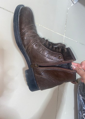 Kahverengi Deri Tokalı Erkek Botu - Görsel 4