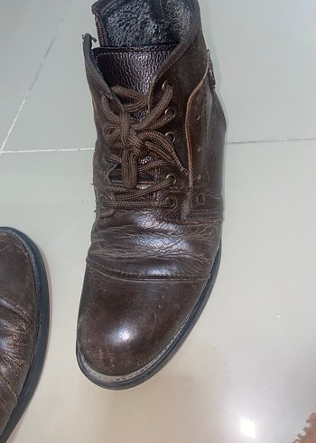 Kahverengi Deri Tokalı Erkek Botu - Görsel 7