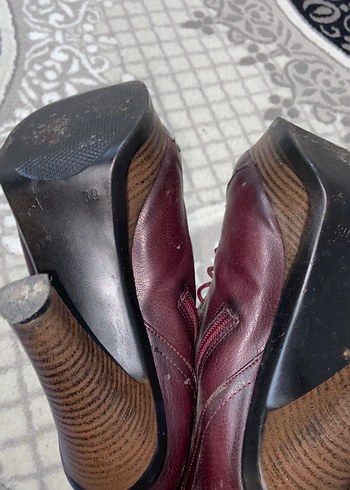 Bordo topuklu bot - Görsel 8