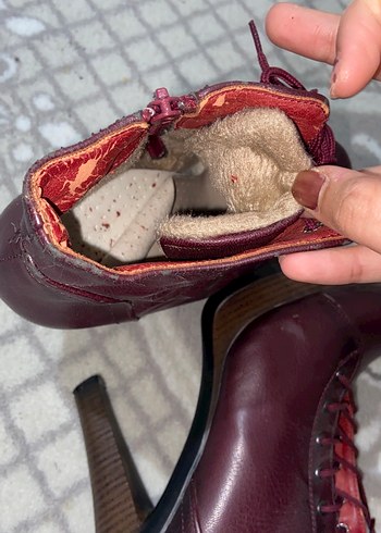 Bordo topuklu bot - Görsel 5