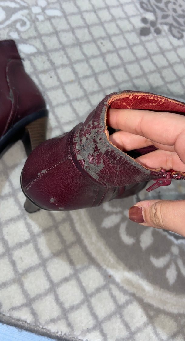 Bordo topuklu bot - Görsel 4