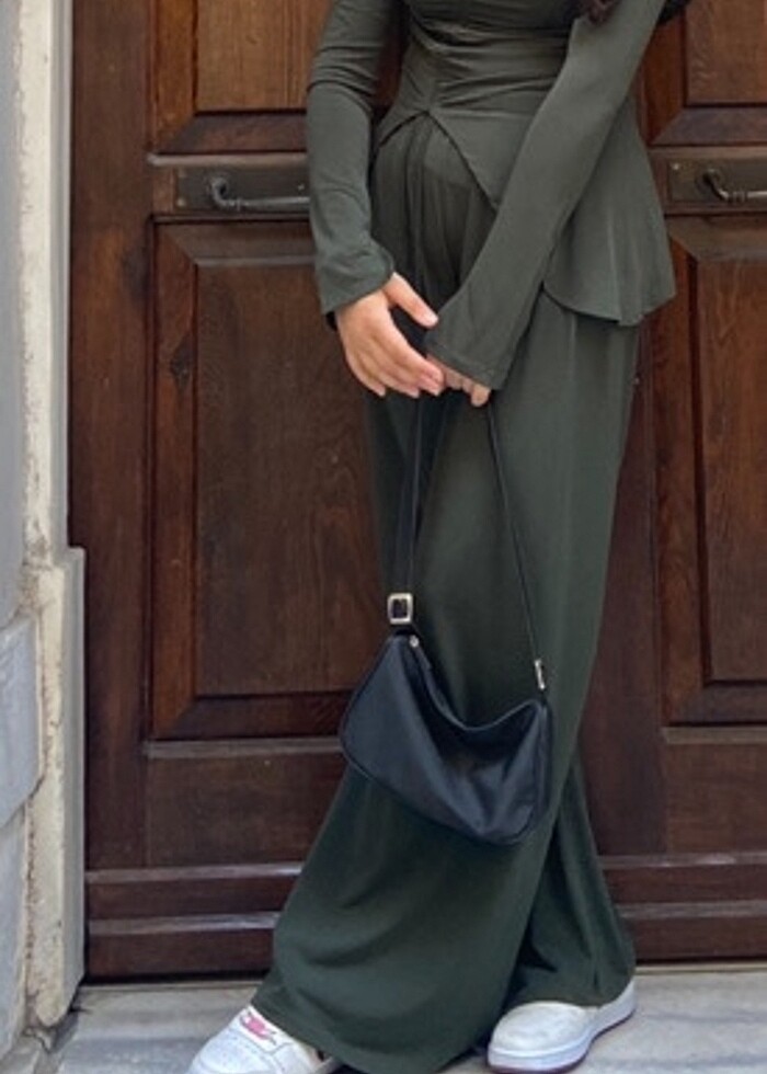 HAKİ ALT BLUZ TAKIM KOLLARI YIRTMAÇLI TERTEMİZ - Görsel 2