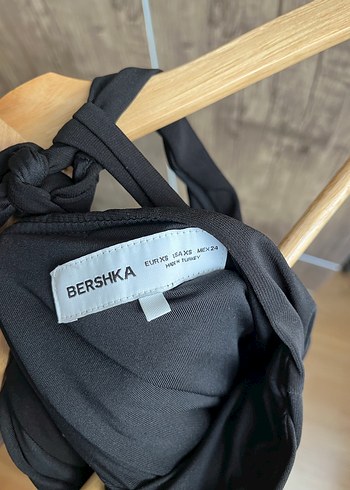 Siyah Mini V Yaka Elbise - Görsel 3