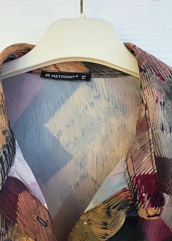 Zara Bohem Çok Renkli Uzun Kollu V Yaka Gömlek