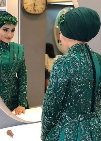 Nişanlık kınalık demonteli abiye - Görsel 6