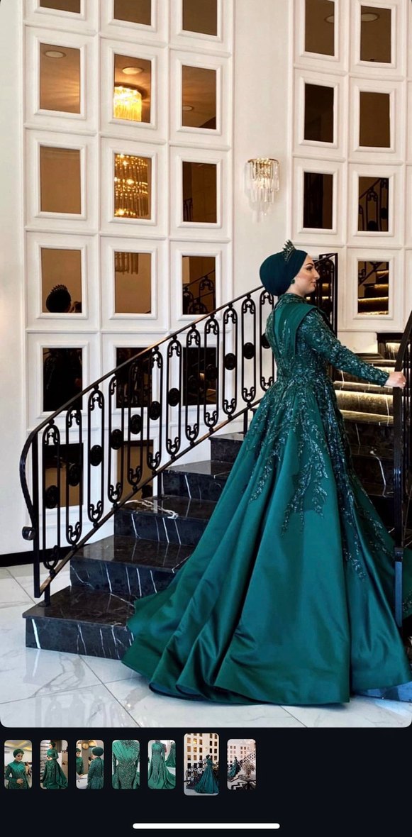 Nişanlık kınalık demonteli abiye - Görsel 2