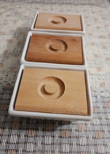 Ahşap Kapaklı Beyaz Saklama Kapları - Görsel 4