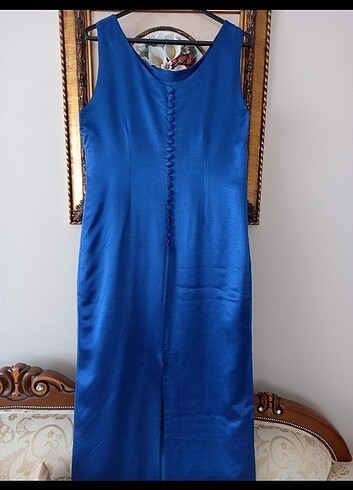 44 Beden mavi Renk Gece elbisesi 