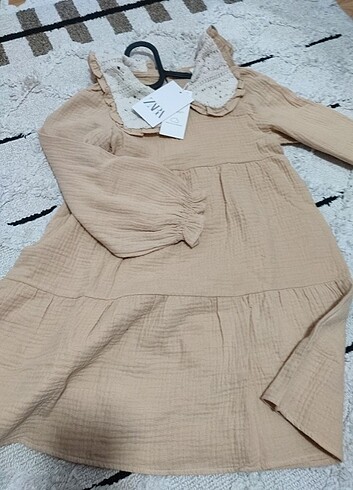 7_8 yaş #zara yeni etiket elbise