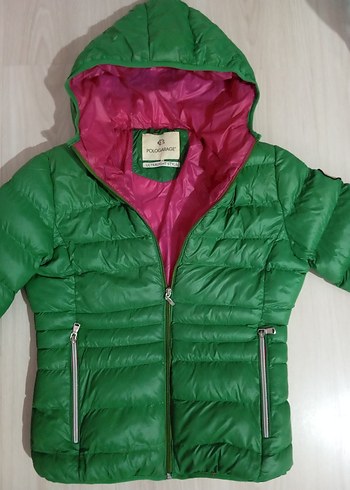 Polo Garage Yeşil Kapüşonlu Kadın Kış Montu