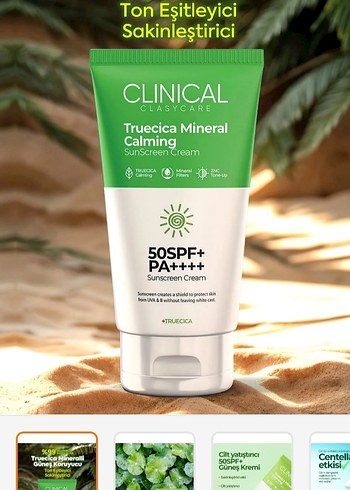 CLINICAL Ton Eşitleyici Sakinleştirici Güneş Kremi 50SPF+