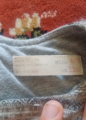 Zara Kolsuz Gri Bohem Örgü Kız Elbisesi