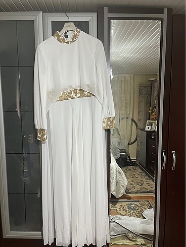 Alvina Beyaz kol ve bel detaylı elbise - Görsel 5