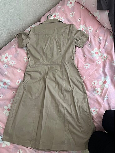 Keten midi boy elbise - Görsel 6