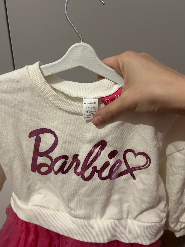 LCW Barbie Baskılı Kız Elbisesi - Görsel 2