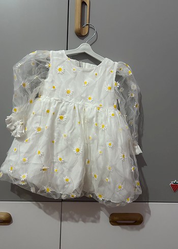 Papatyalı Kız Çocuk Elbise - Görsel 2