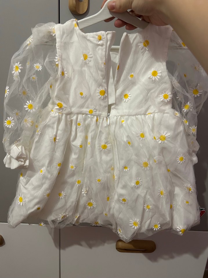 Papatyalı Kız Çocuk Elbise - Görsel 3