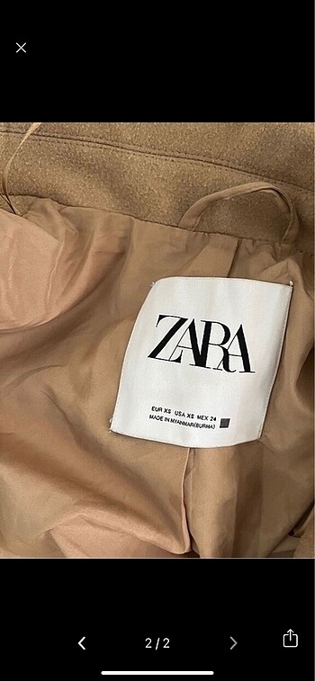 xs Beden zara kaban