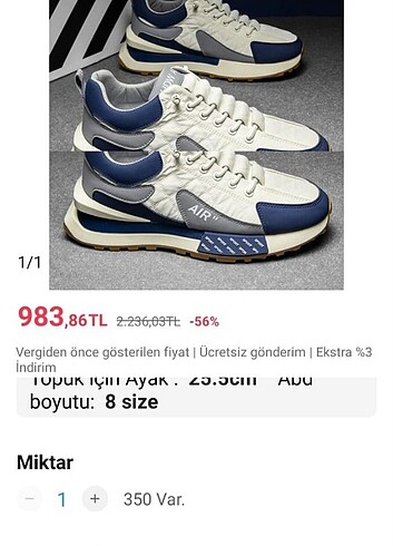 41 Beden gri Renk Ayakkabıı