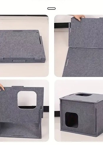 3 Katlı Keçe Kedi Evi - Görsel 5