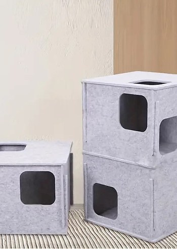 3 Katlı Keçe Kedi Evi - Görsel 2