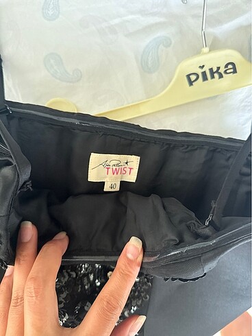 40 Beden siyah Renk Twist büstiyer