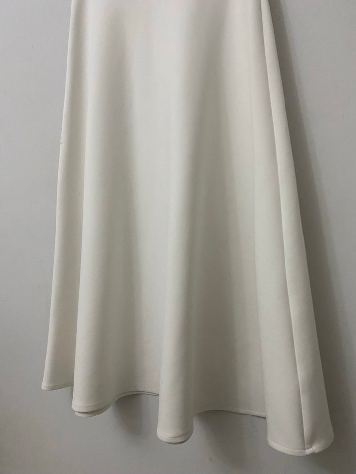 Beyaz Scuba Uzun Etek - Görsel 2