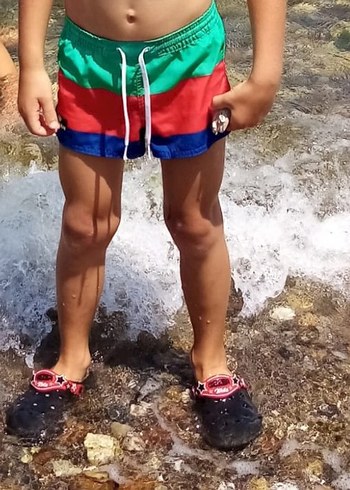 Decathlon marka 6-7 yaş Renkli Erkek Mini Mayo Şort - Görsel 2