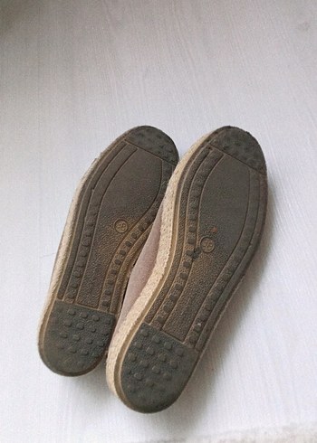 Yargıcı marka Bej Süet kadın 38 numara Espadril Ayakkabı - Görsel 4