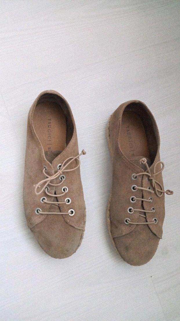 Yargıcı marka Bej Süet kadın 38 numara Espadril Ayakkabı - Görsel 2