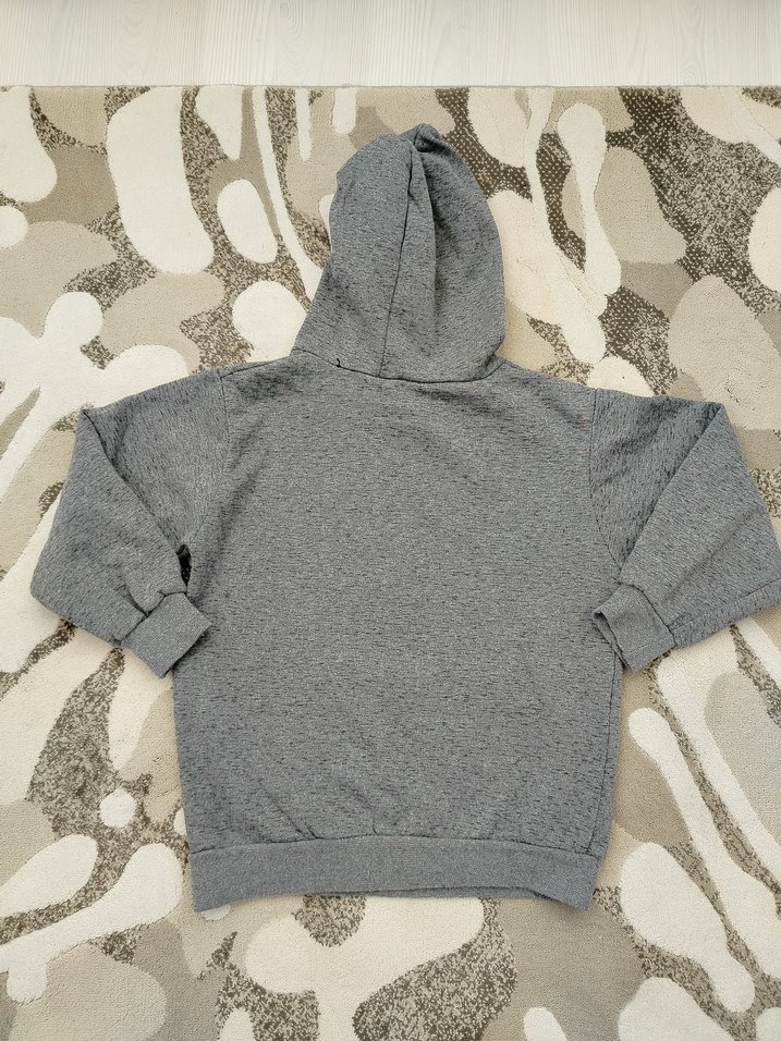 Kapüşonlu Gri Erkek Çocuk Sweatshirt 7 yaş - Görsel 2