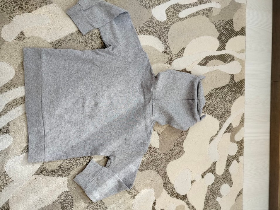 Düğmeli Kapüşonlu Erkek Çocuk Gri hırka - Görsel 2