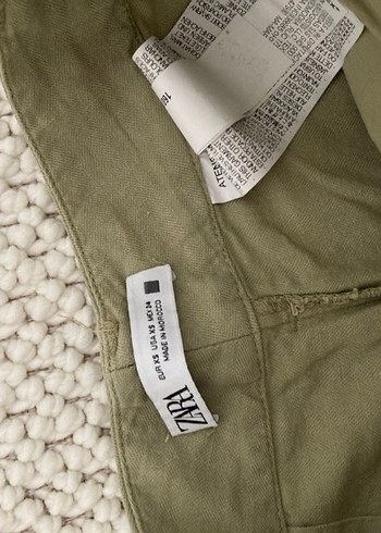 Zara Zara Keten Pantolon Pilili