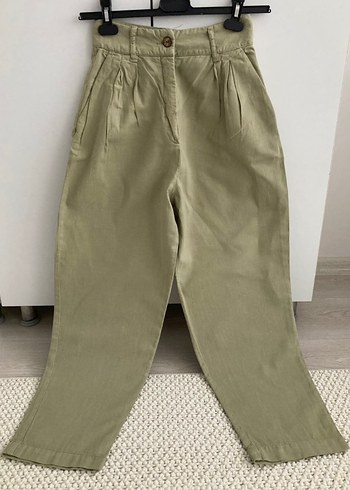 xs Beden Zara Keten Pantolon Pilili