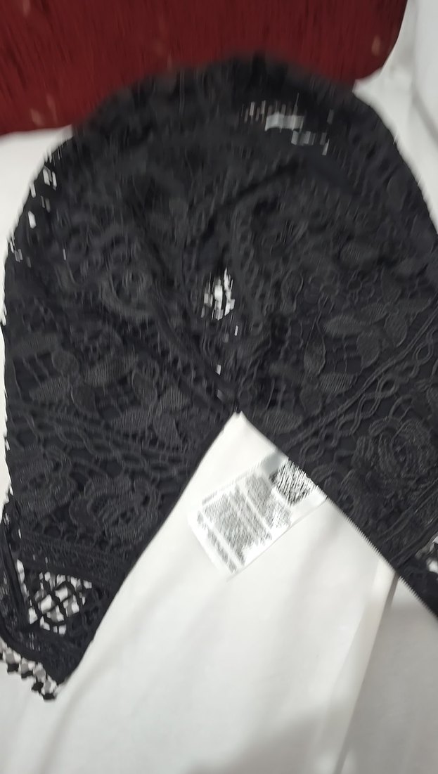 Siyah Nakışlı Gotik Mini Bralet - Görsel 3