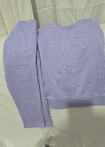 Mor Kız Sweatshirt ve Eşofman Takımı - Görsel 2