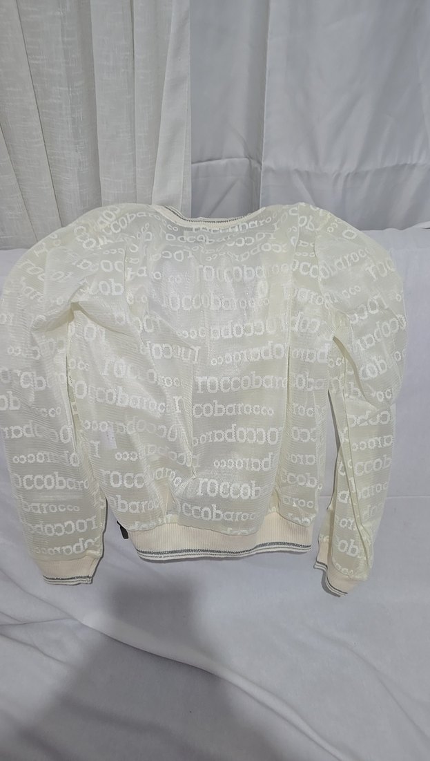 Kız Çocuk Beyaz Fermuarlı Spor Ceket - Görsel 2