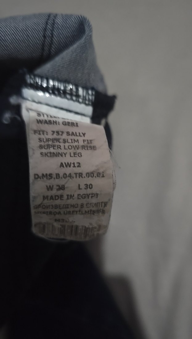 Lacivert Kadın Denim Normal Boy Kemerli Pantolon - Görsel 4