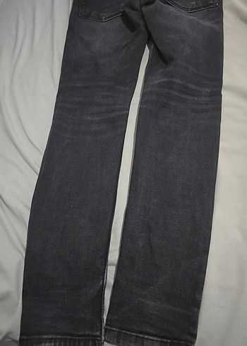 Siyah Kadın Midi Boy Denim Kot Pantolon - Görsel 2