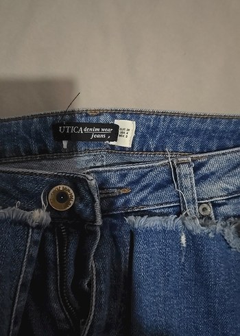 Kadın Mavi Denim Midi Boy Jean - Görsel 2